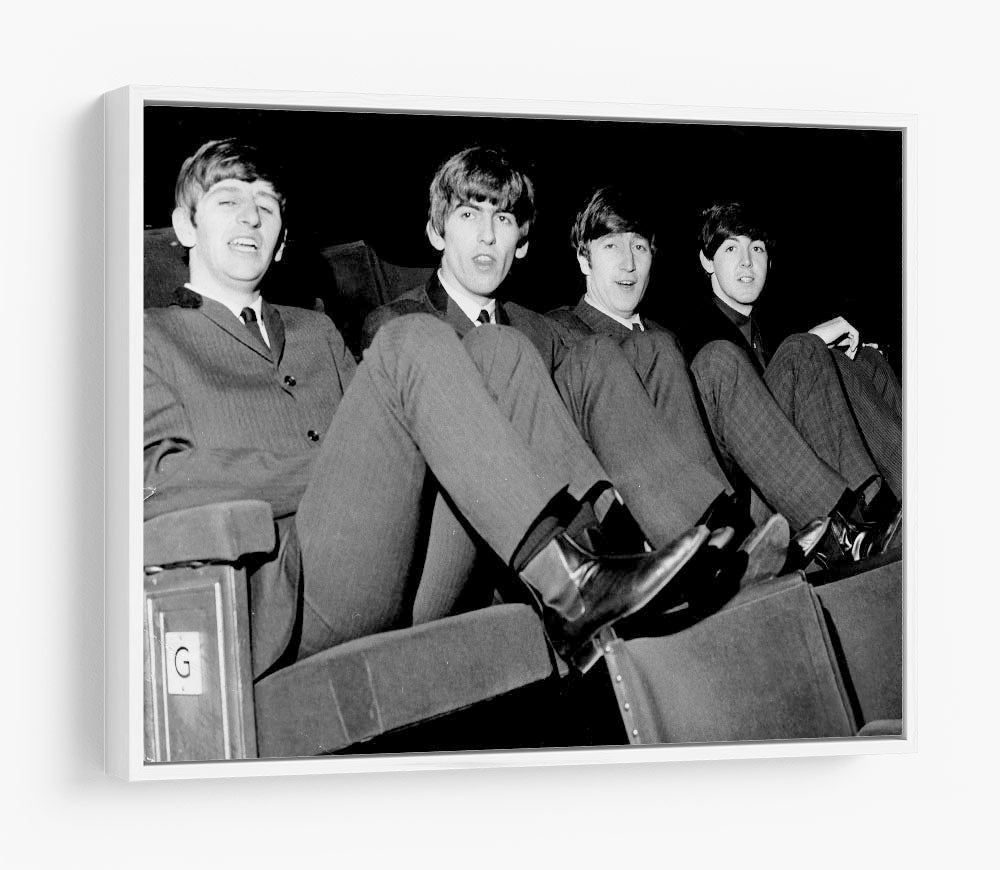 The Beatles with feet up in 1963 HD Metal Print