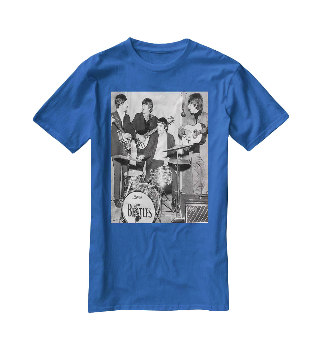 The Beatles with guest drummer Jimmy Nicol T-Shirt - Canvas Art Rocks - 2