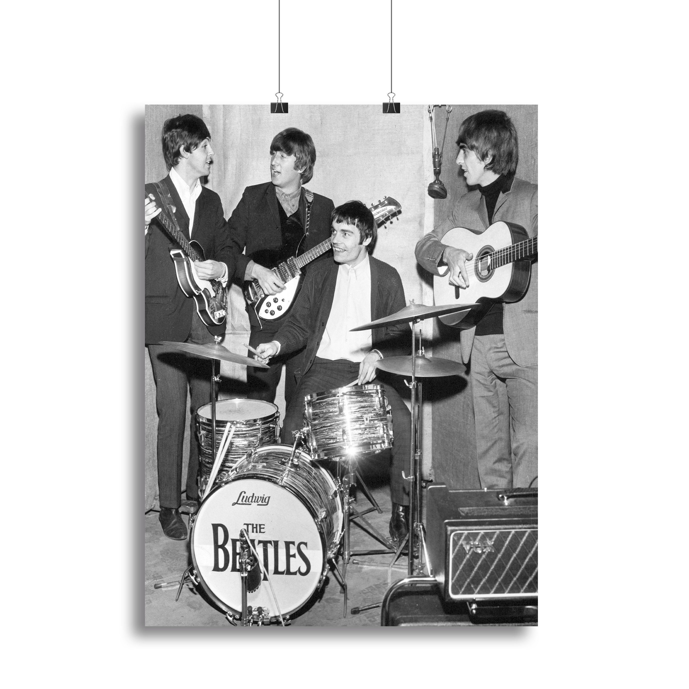 The Beatles with guest drummer Jimmy Nicol Canvas Print or Poster - Canvas Art Rocks - 2