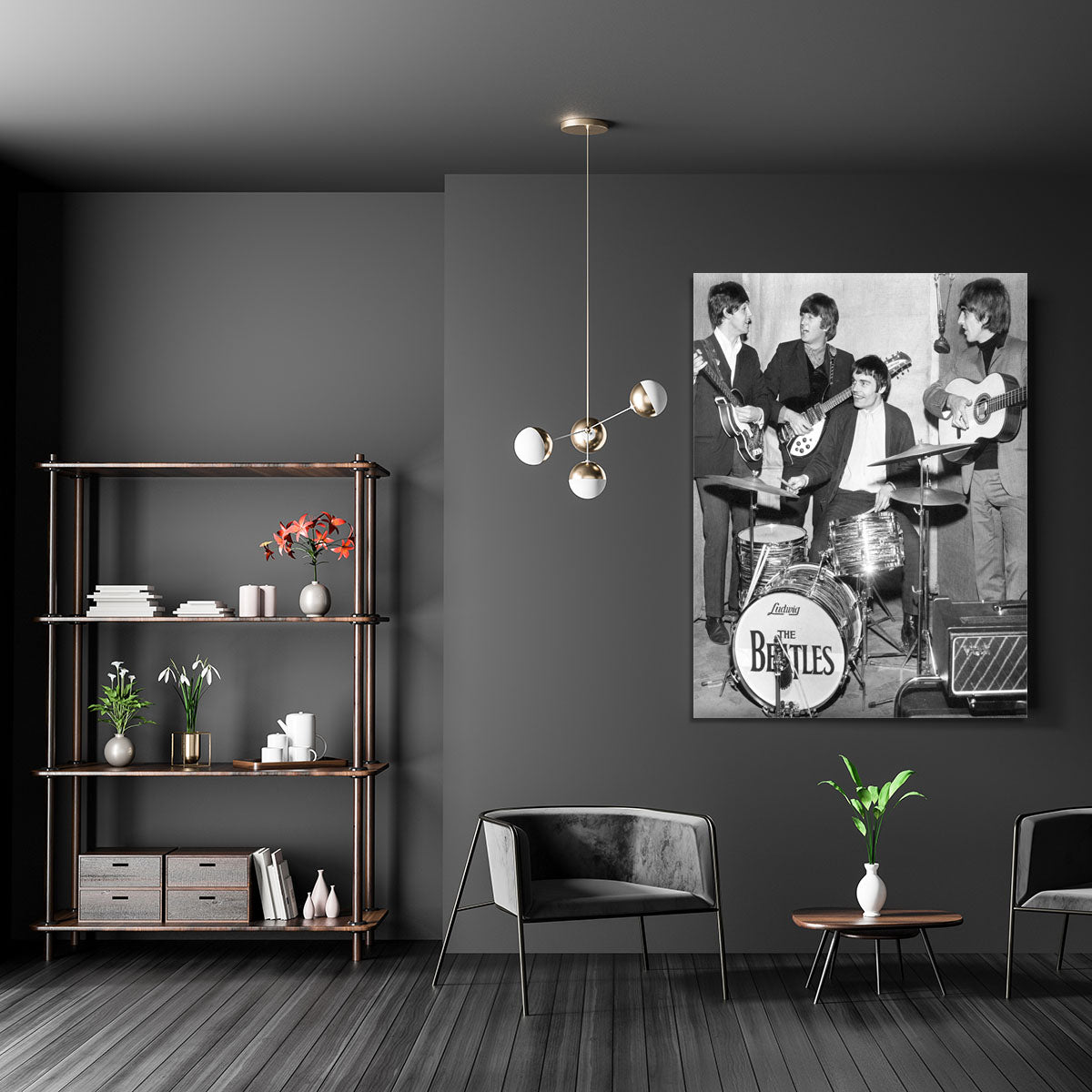 The Beatles with guest drummer Jimmy Nicol Canvas Print or Poster - Canvas Art Rocks - 5