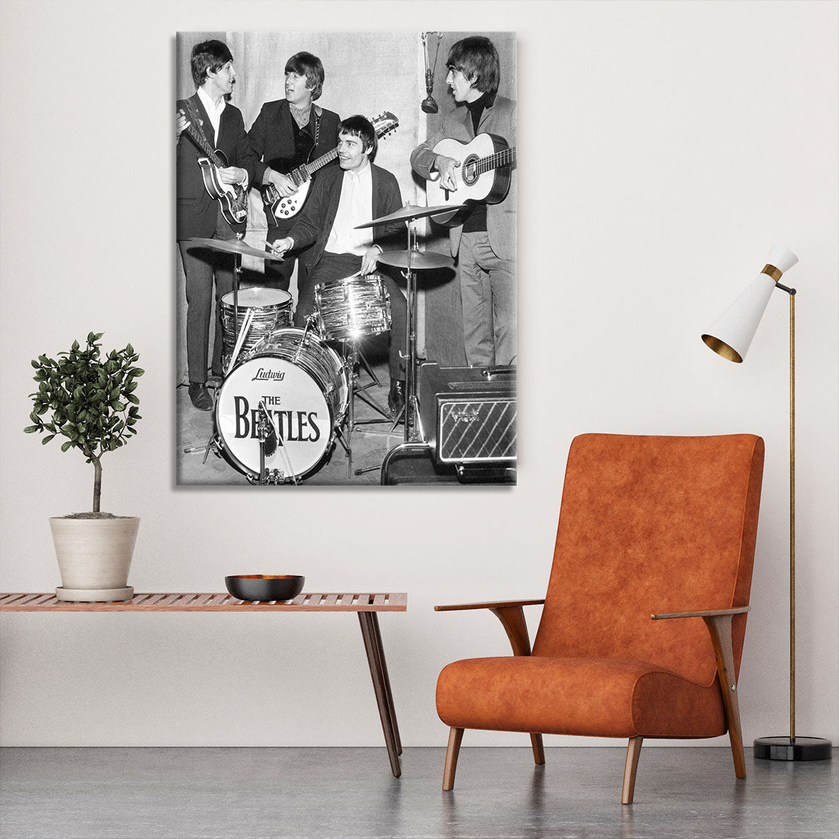 The Beatles with guest drummer Jimmy Nicol Canvas Print or Poster - Canvas Art Rocks - 6