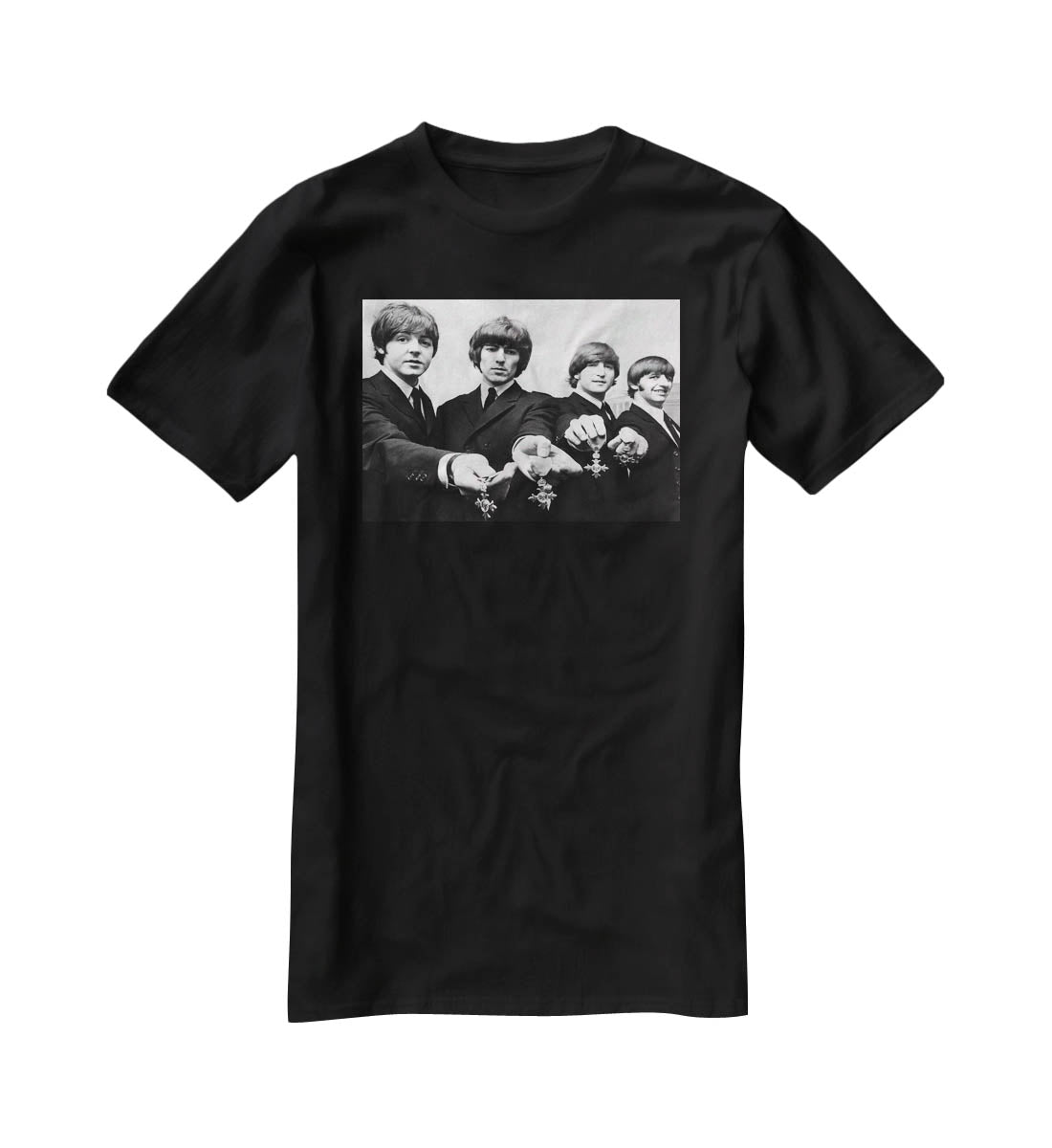 The Beatles with their MBEs T-Shirt - Canvas Art Rocks - 1