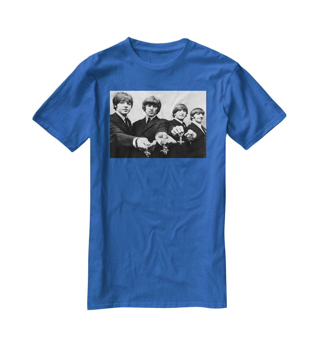 The Beatles with their MBEs T-Shirt - Canvas Art Rocks - 2