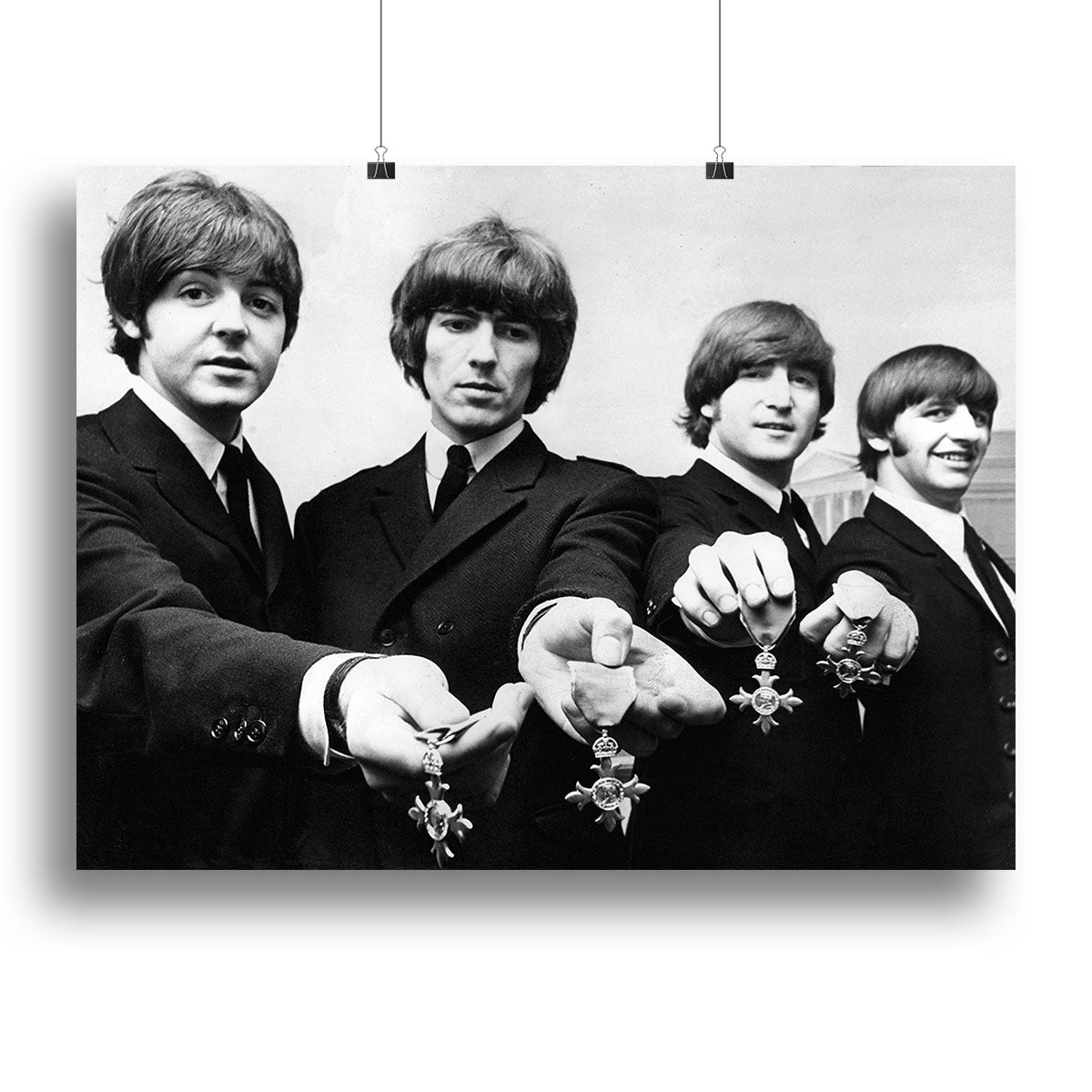 The Beatles with their MBEs Canvas Print or Poster - Canvas Art Rocks - 2