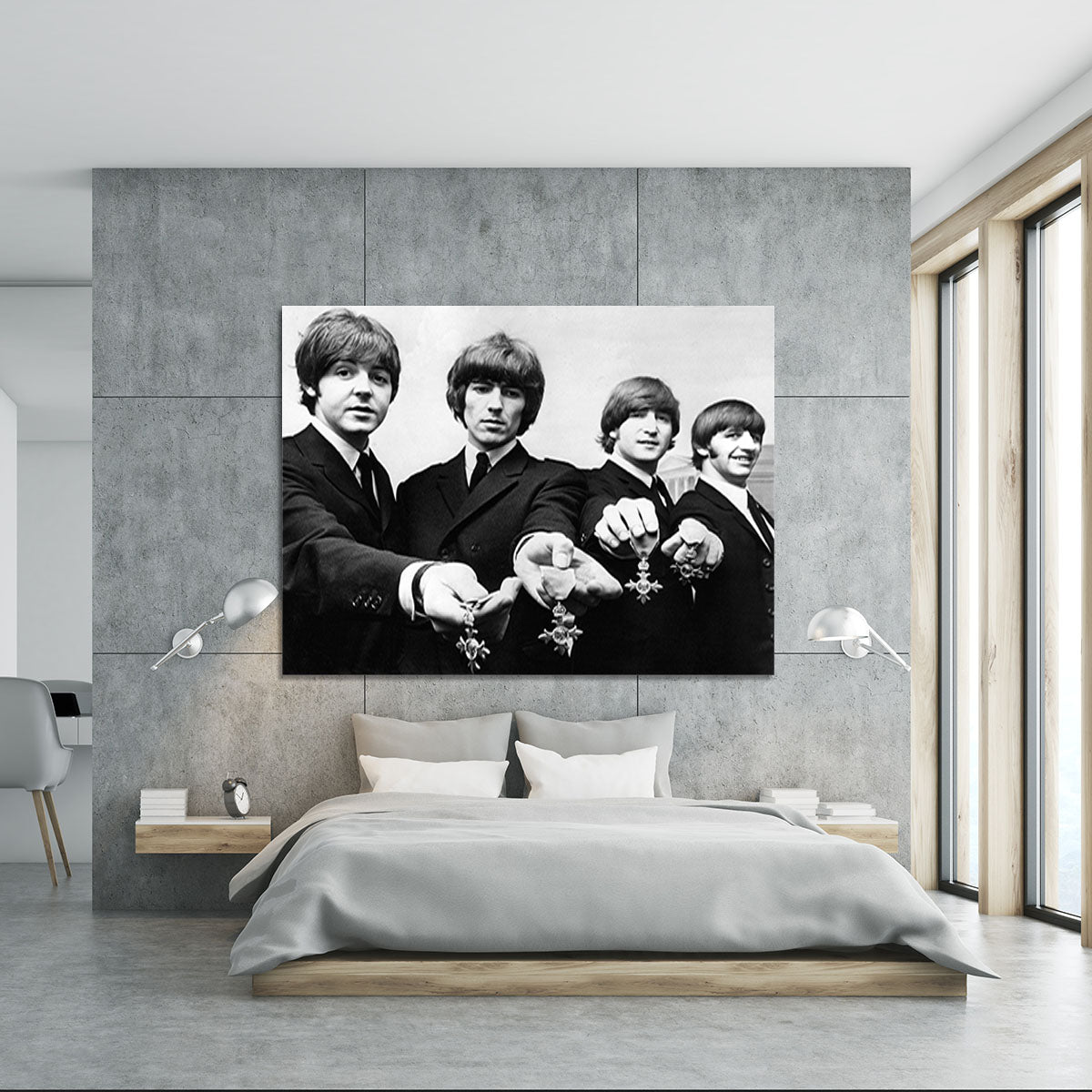 The Beatles with their MBEs Canvas Print or Poster - Canvas Art Rocks - 5