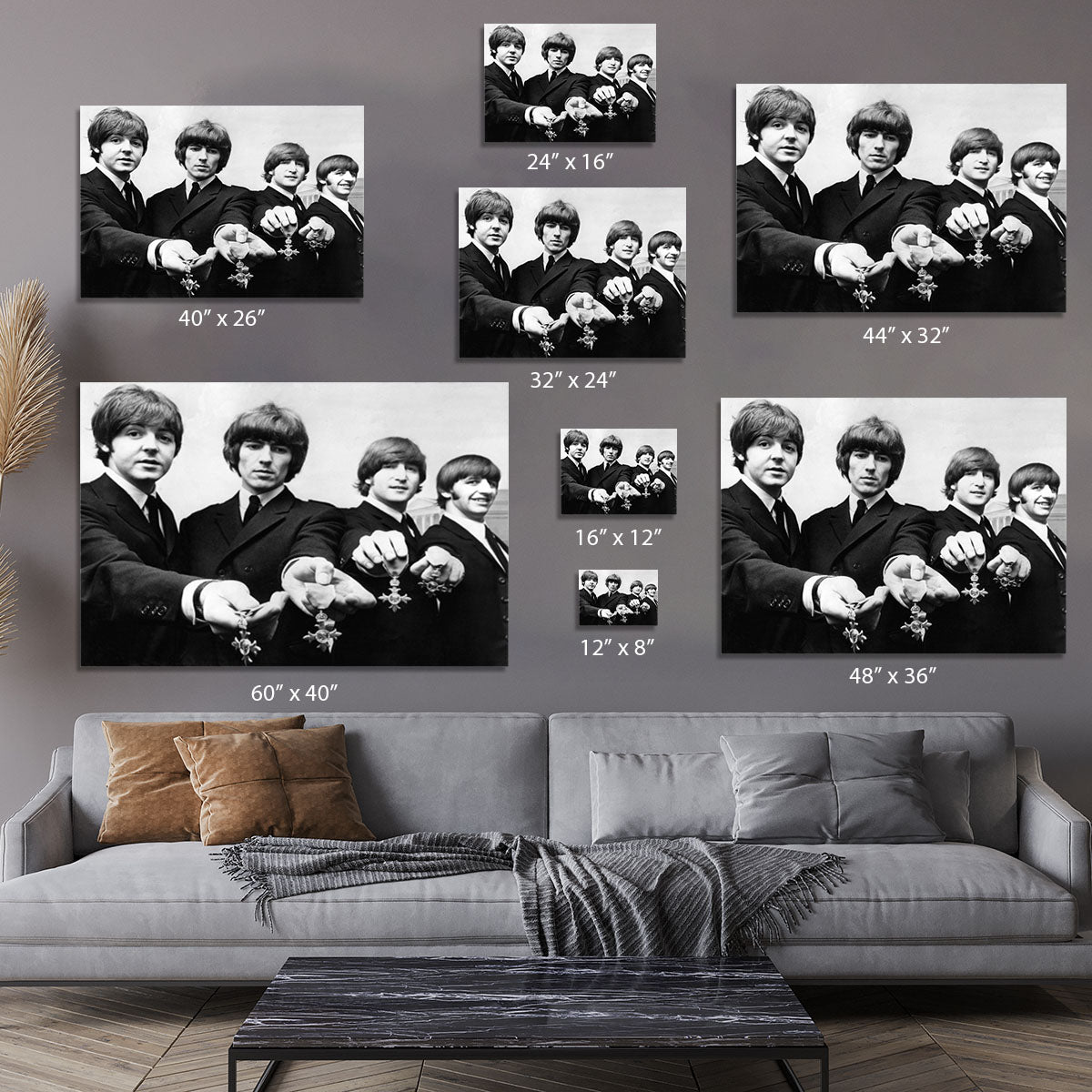 The Beatles with their MBEs Canvas Print or Poster - Canvas Art Rocks - 7