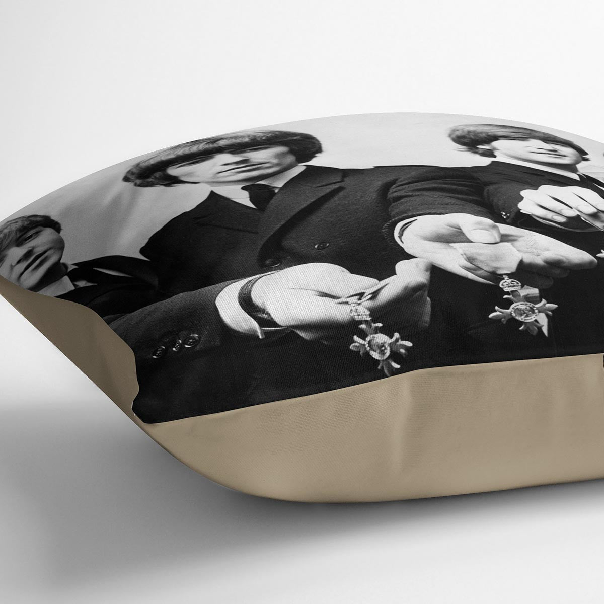 The Beatles with their MBEs Cushion