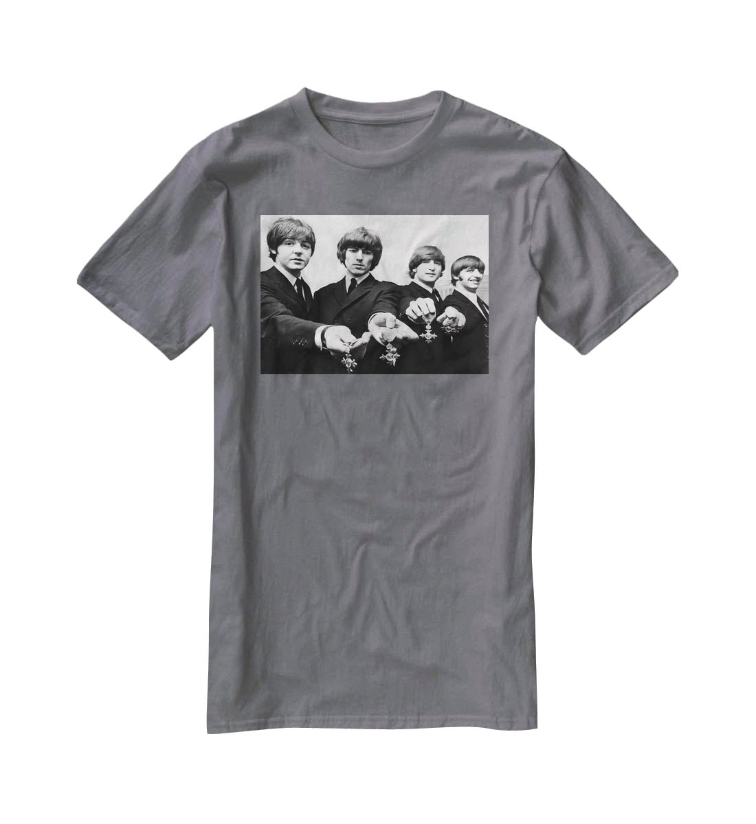The Beatles with their MBEs T-Shirt - Canvas Art Rocks - 3