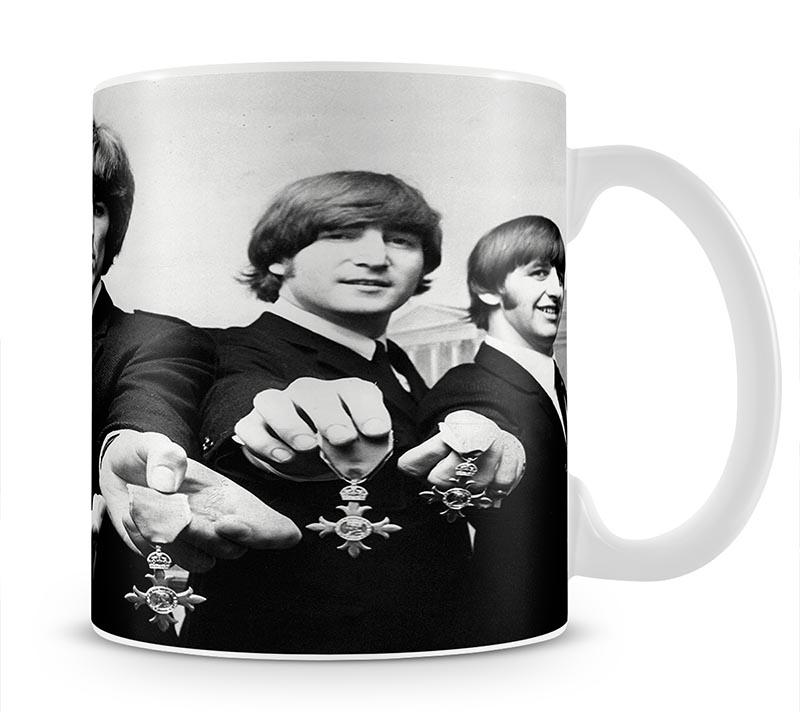 The Beatles with their MBEs Mug - Canvas Art Rocks - 1