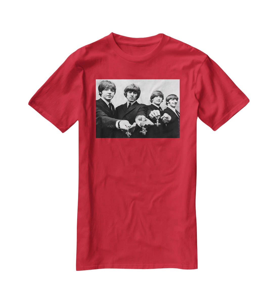 The Beatles with their MBEs T-Shirt - Canvas Art Rocks - 4
