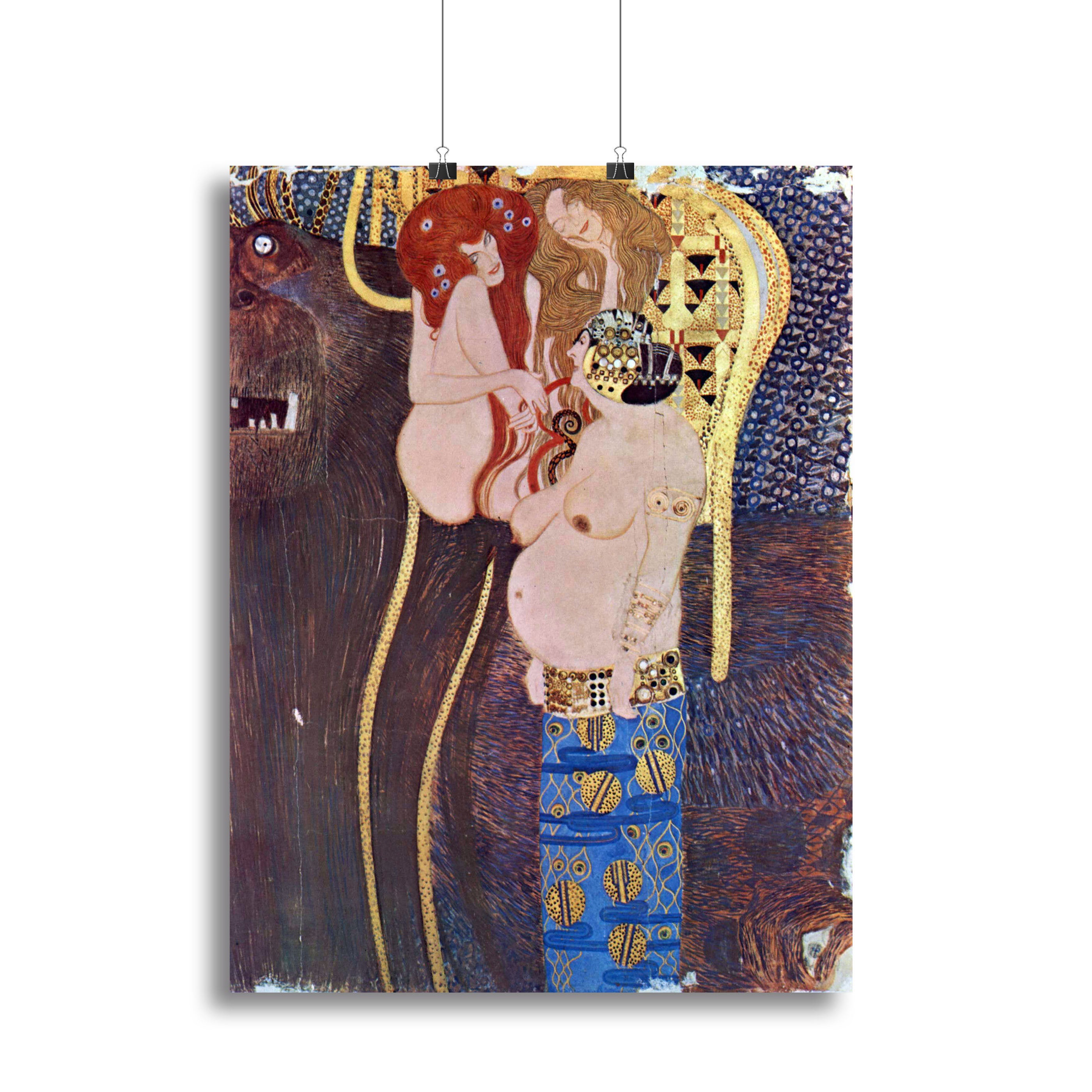 The Beethoven Freize 2 by Klimt Canvas Print or Poster - Canvas Art Rocks - 2