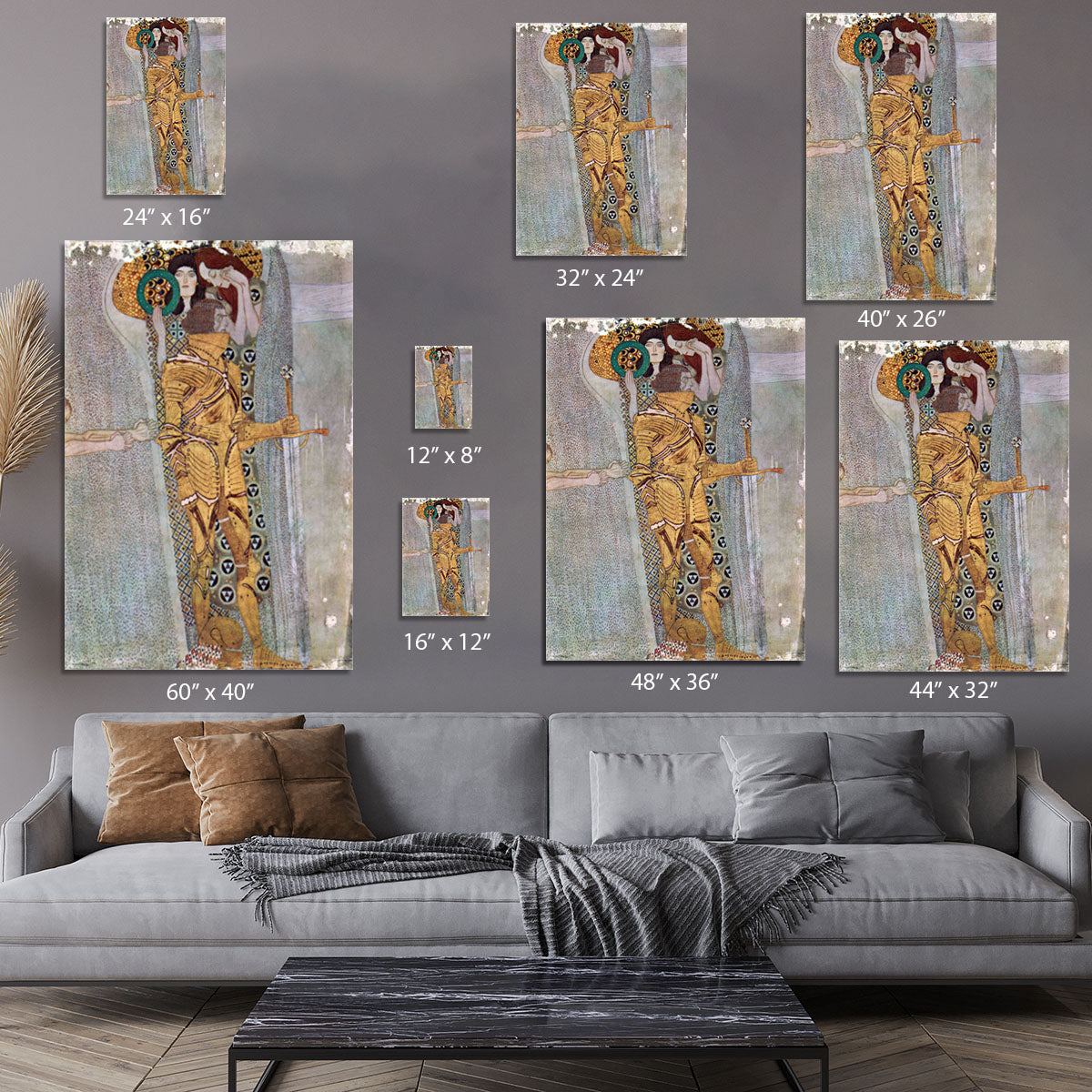 The Beethoven Freize by Klimt Canvas Print or Poster - Canvas Art Rocks - 7