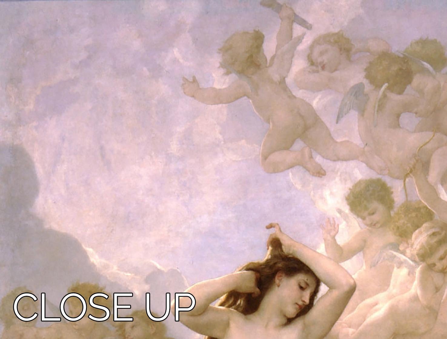 The Birth of Venus By Bouguereau 3 Split Panel Canvas Print - Canvas Art Rocks - 3