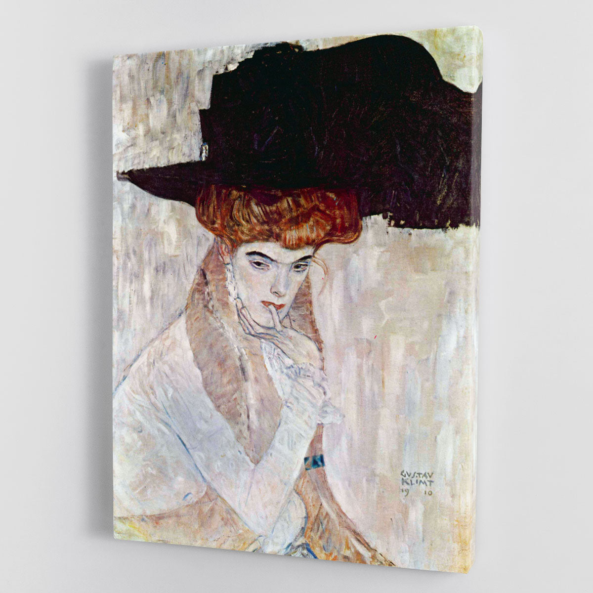 The Black Hat by Klimt Canvas Print or Poster - Canvas Art Rocks - 1