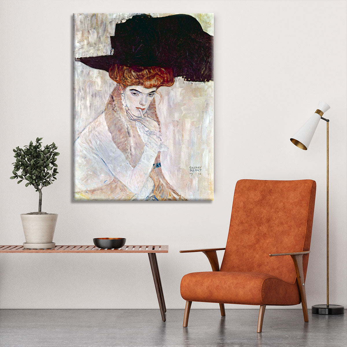 The Black Hat by Klimt Canvas Print or Poster - Canvas Art Rocks - 6