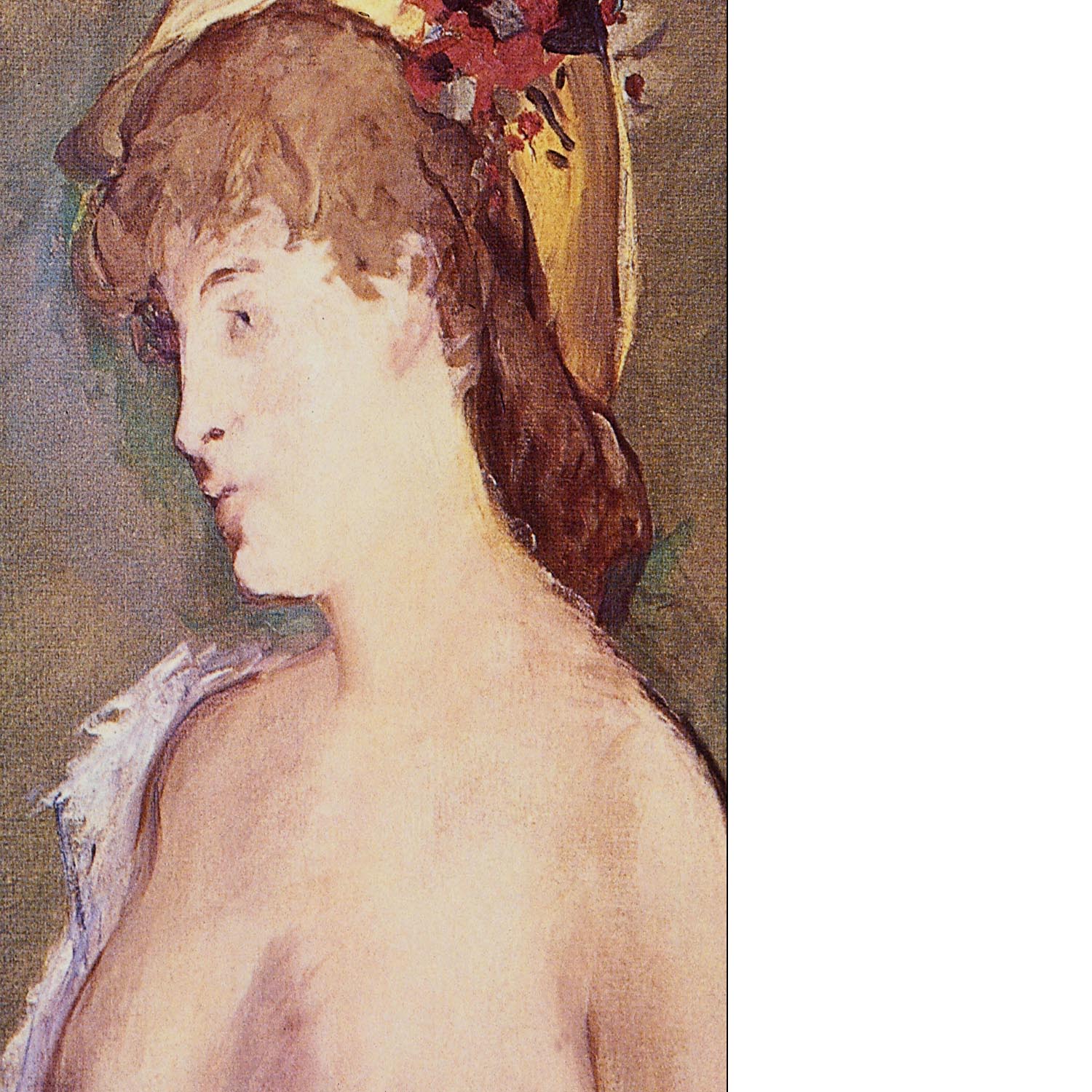 The Blond Nude by Manet Floating Framed Canvas