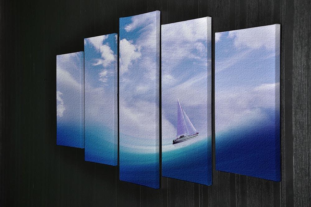 The Blue Sea 5 Split Panel Canvas - Canvas Art Rocks - 2