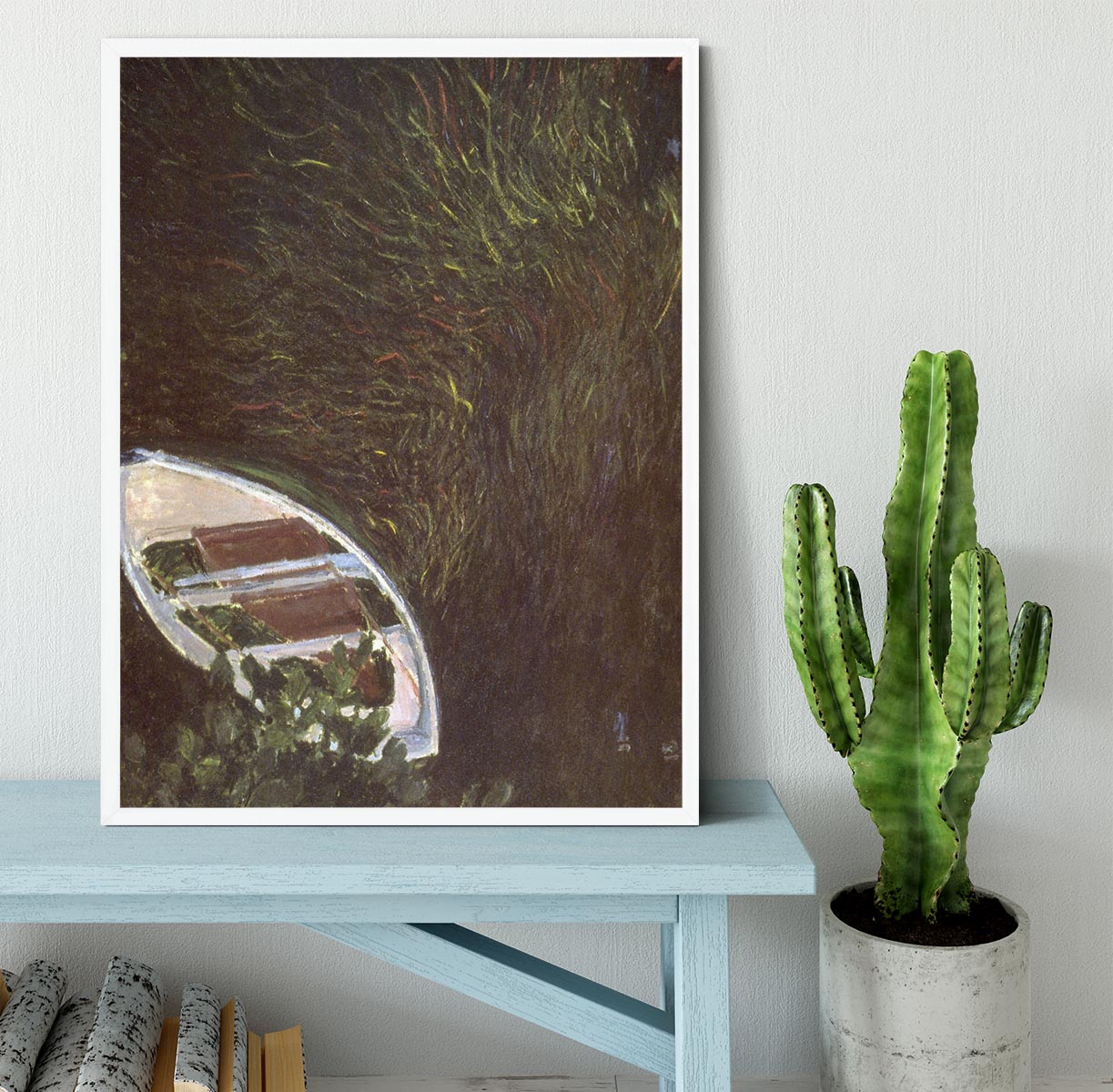 The Boat by Monet Framed Print - Canvas Art Rocks -6