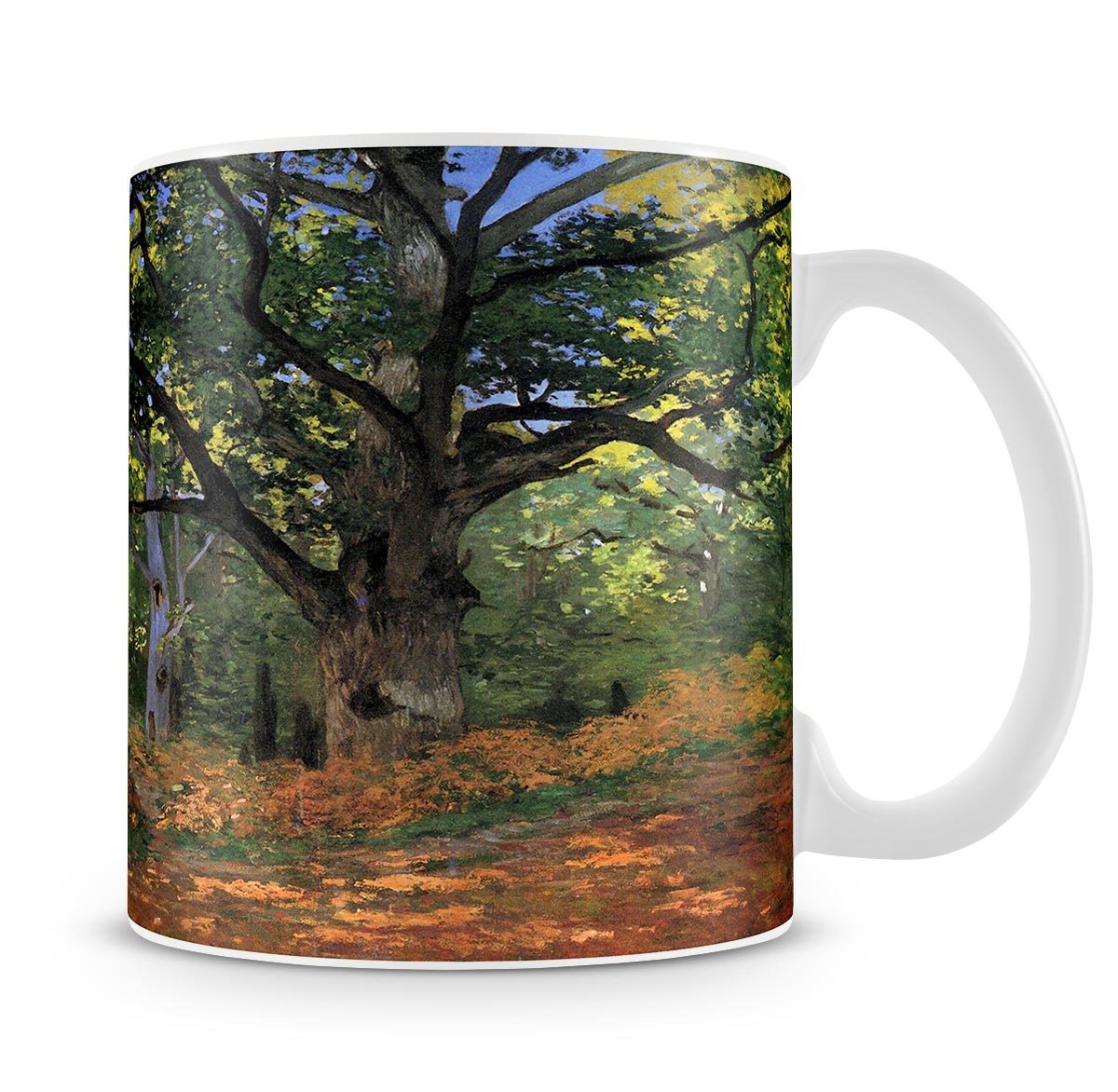 The Bodmer oak Fontainbleau forest by Monet Mug - Canvas Art Rocks - 4