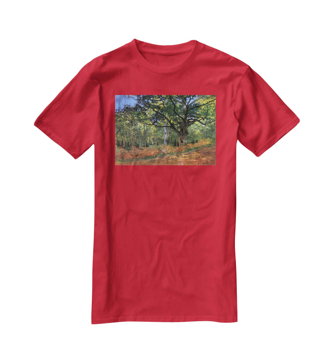 The Bodmer oak Fontainbleau forest by Monet T-Shirt - Canvas Art Rocks - 4