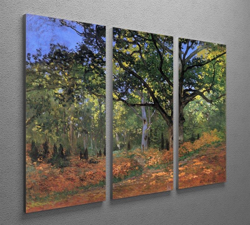 The Bodmer oak Fontainbleau forest by Monet Split Panel Canvas Print - Canvas Art Rocks - 4