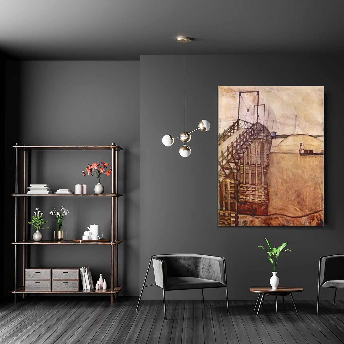 The Bridge by Egon Schiele Canvas Print or Poster - Canvas Art Rocks - 5