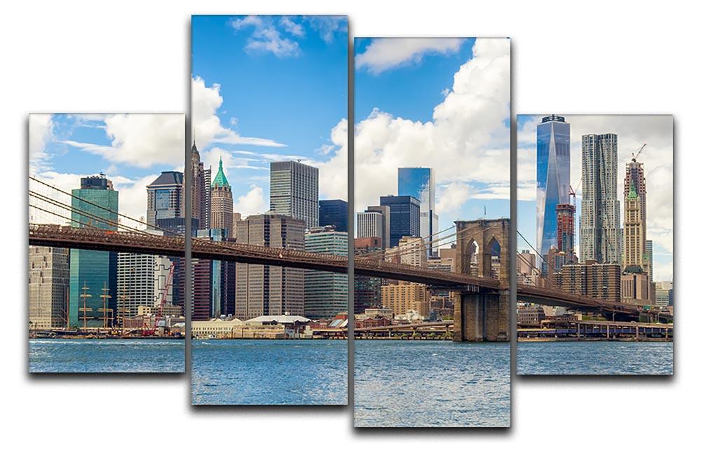The Brooklyn Bridge 4 Split Panel Canvas  - Canvas Art Rocks - 1