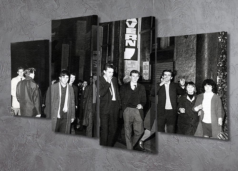 The Cavern Club Liverpool 1964 4 Split Panel Canvas - Canvas Art Rocks - 2