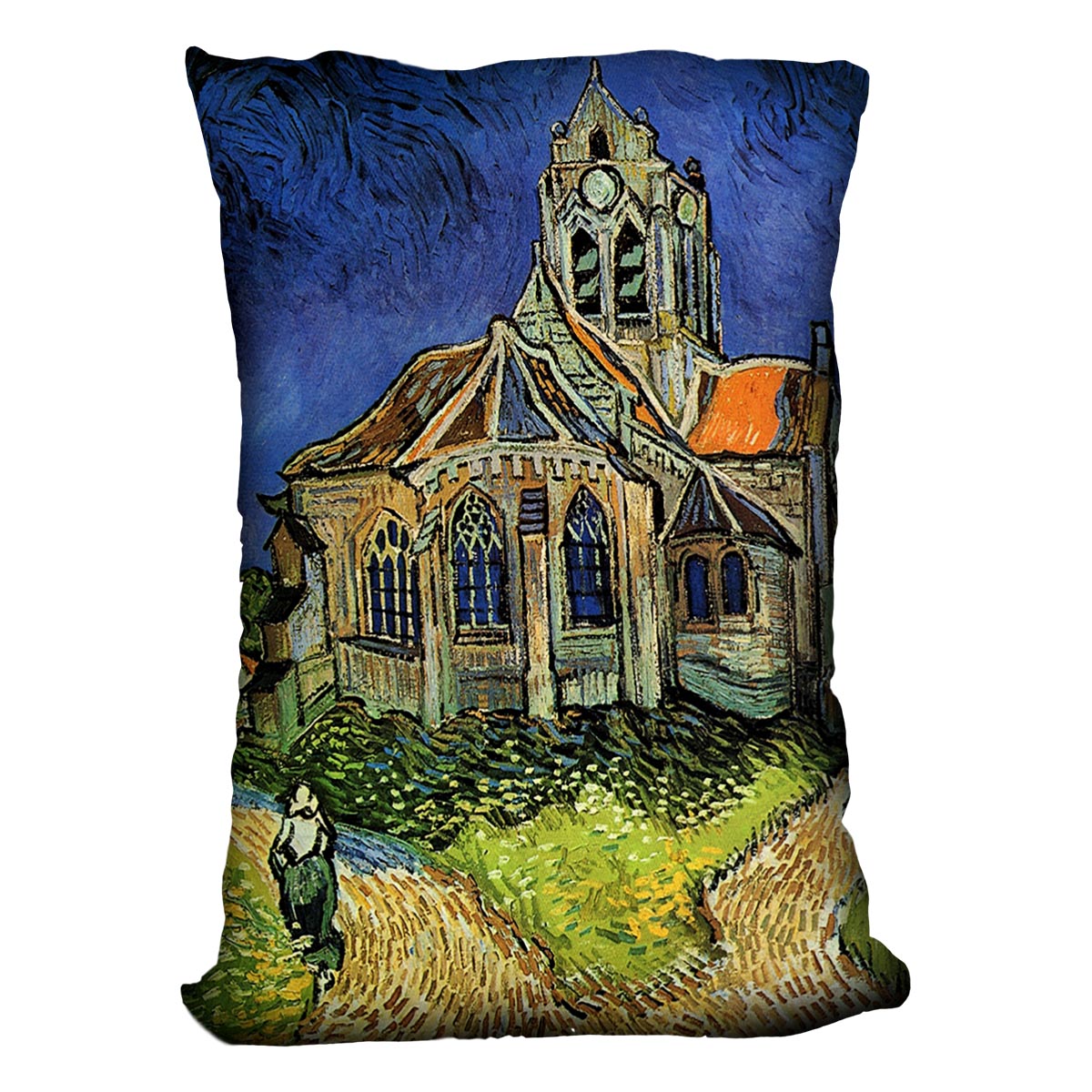 The Church at Auvers by Van Gogh Cushion