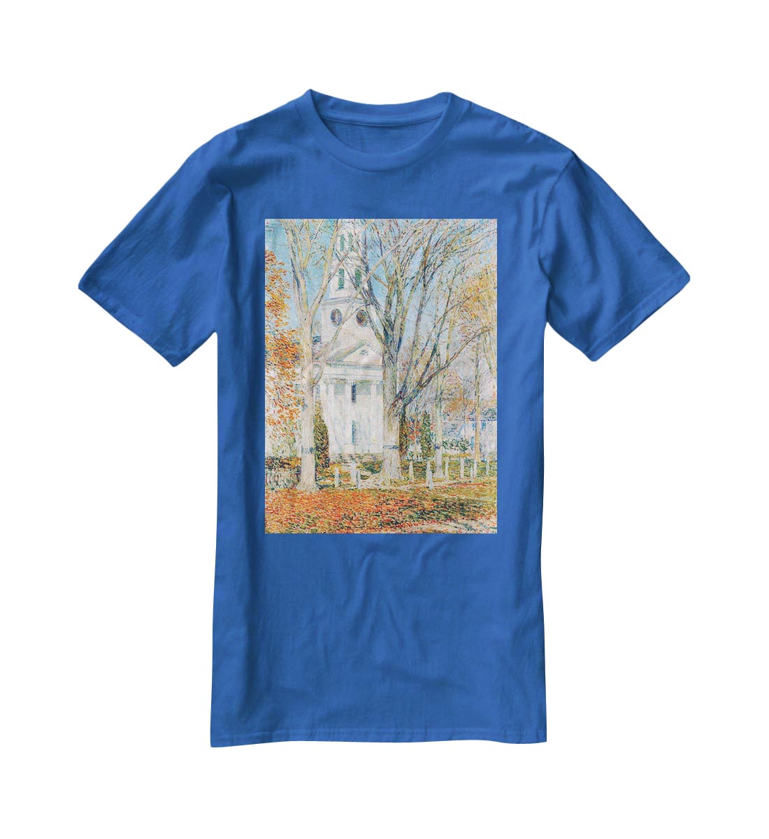 The Church of Old Lyme Connecticut 1 by Hassam T-Shirt - Canvas Art Rocks - 2