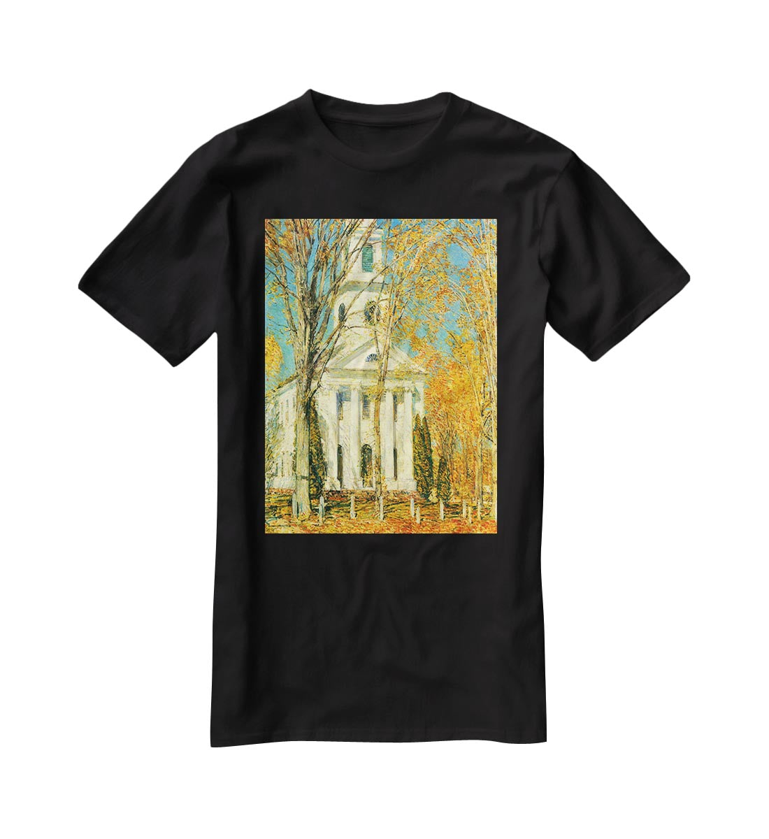 The Church of Old Lyme Connecticut 2 by Hassam T-Shirt - Canvas Art Rocks - 1