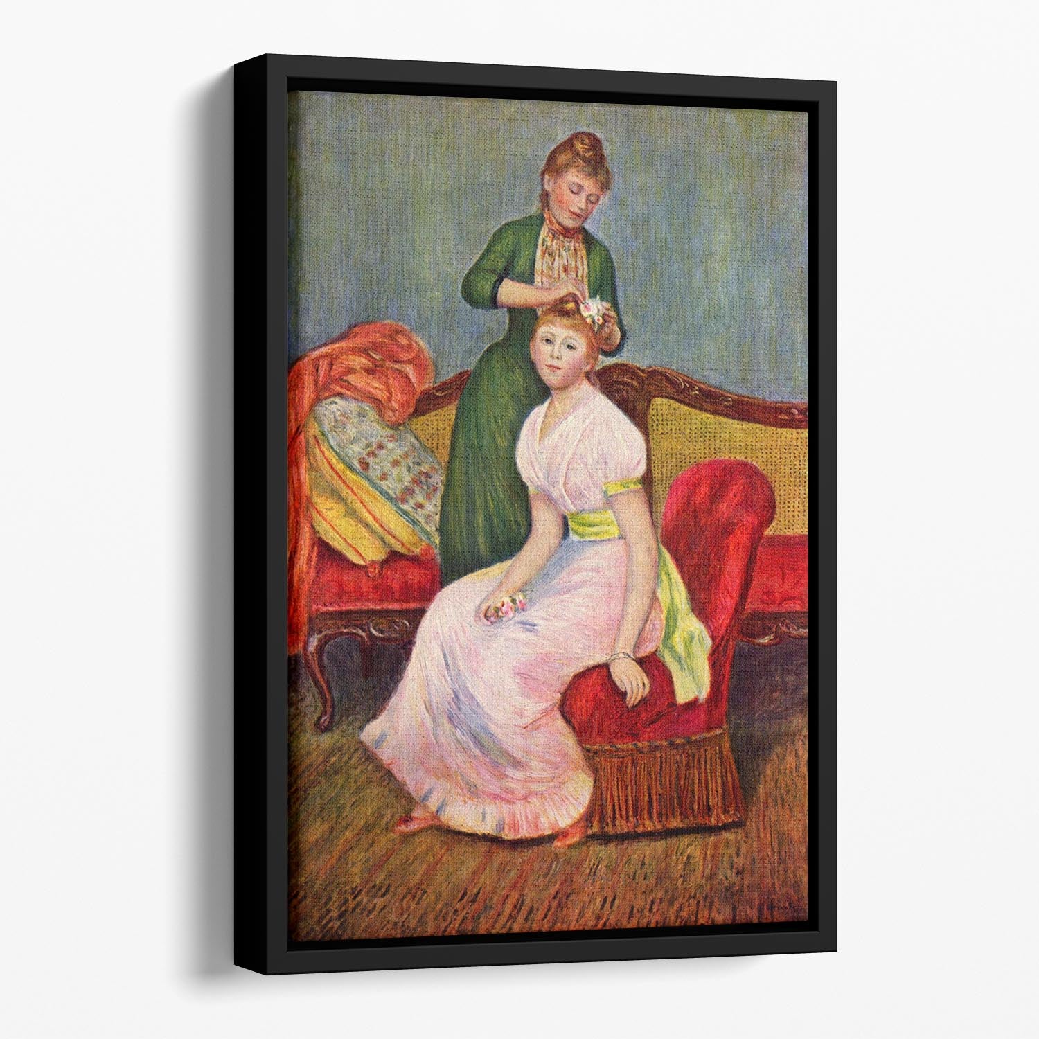 The Coiffoire by Renoir Floating Framed Canvas