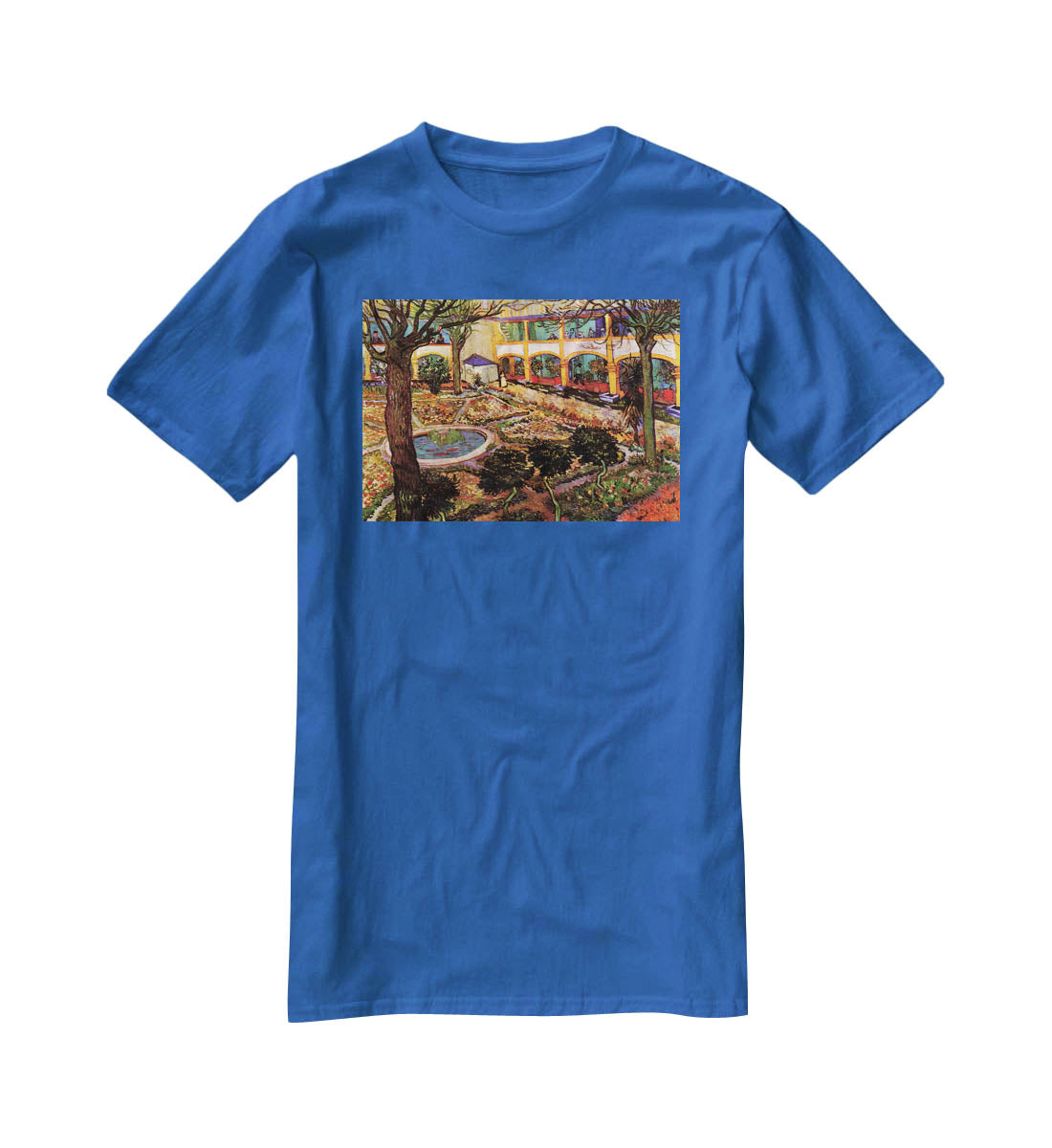 The Courtyard of the Hospital at Arles by Van Gogh T-Shirt - Canvas Art Rocks - 2