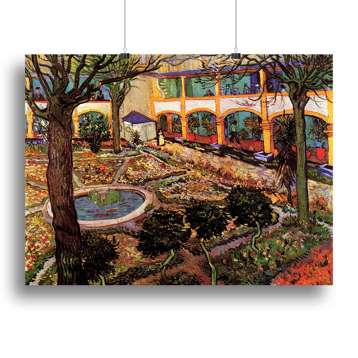 The Courtyard of the Hospital at Arles by Van Gogh Canvas Print or Poster - Canvas Art Rocks - 2