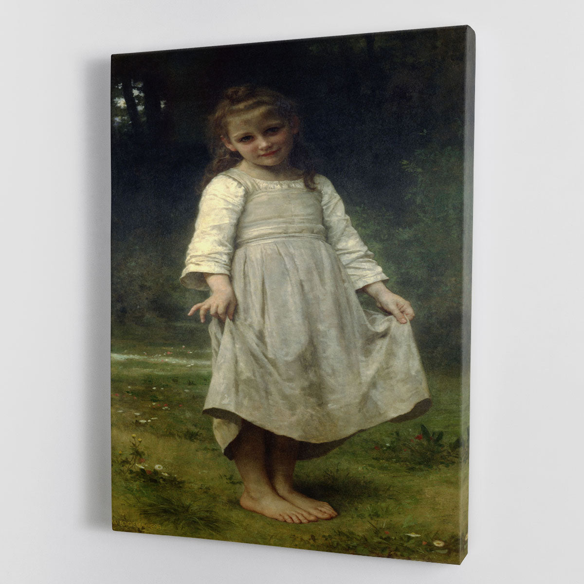 The Curtsey By Bouguereau Canvas Print or Poster - Canvas Art Rocks - 1