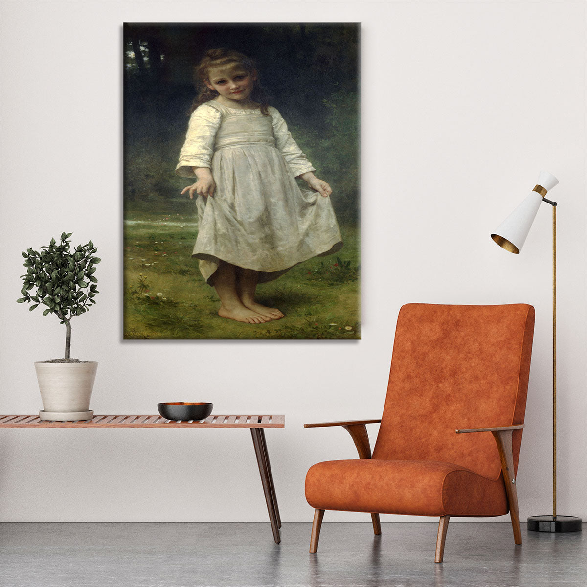 The Curtsey By Bouguereau Canvas Print or Poster - Canvas Art Rocks - 6