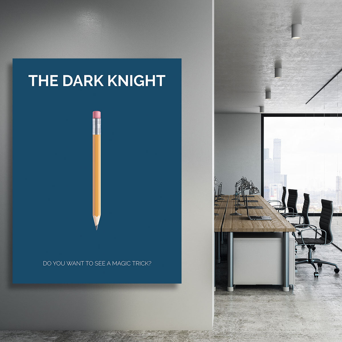 The Dark Knight Minimal Movie Canvas Print or Poster - Canvas Art Rocks - 3