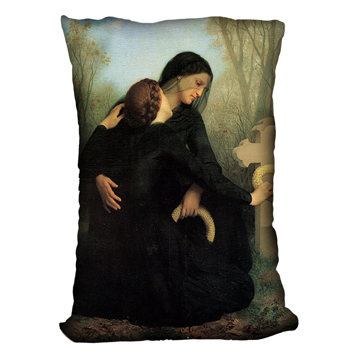 The Day of the Dead By Bouguereau Cushion