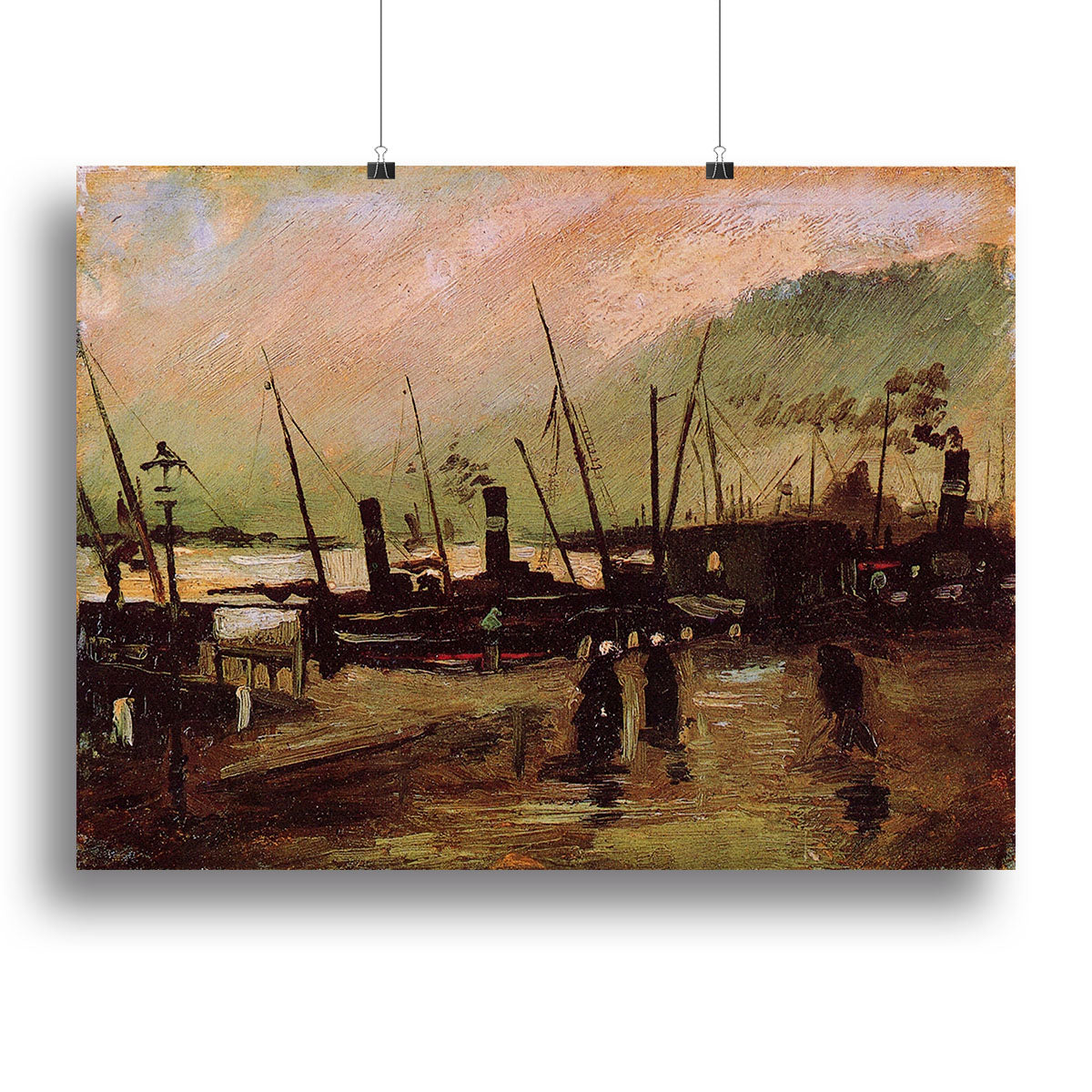 The De Ruijterkade in Amsterdam by Van Gogh Canvas Print or Poster - Canvas Art Rocks - 2