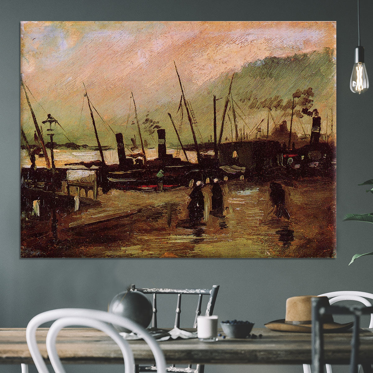 Fußmatte Vincent Van Gogh – 60x40 Cm, Design „De Ruijterkade“, Rutschfest, Maschinenwaschbar