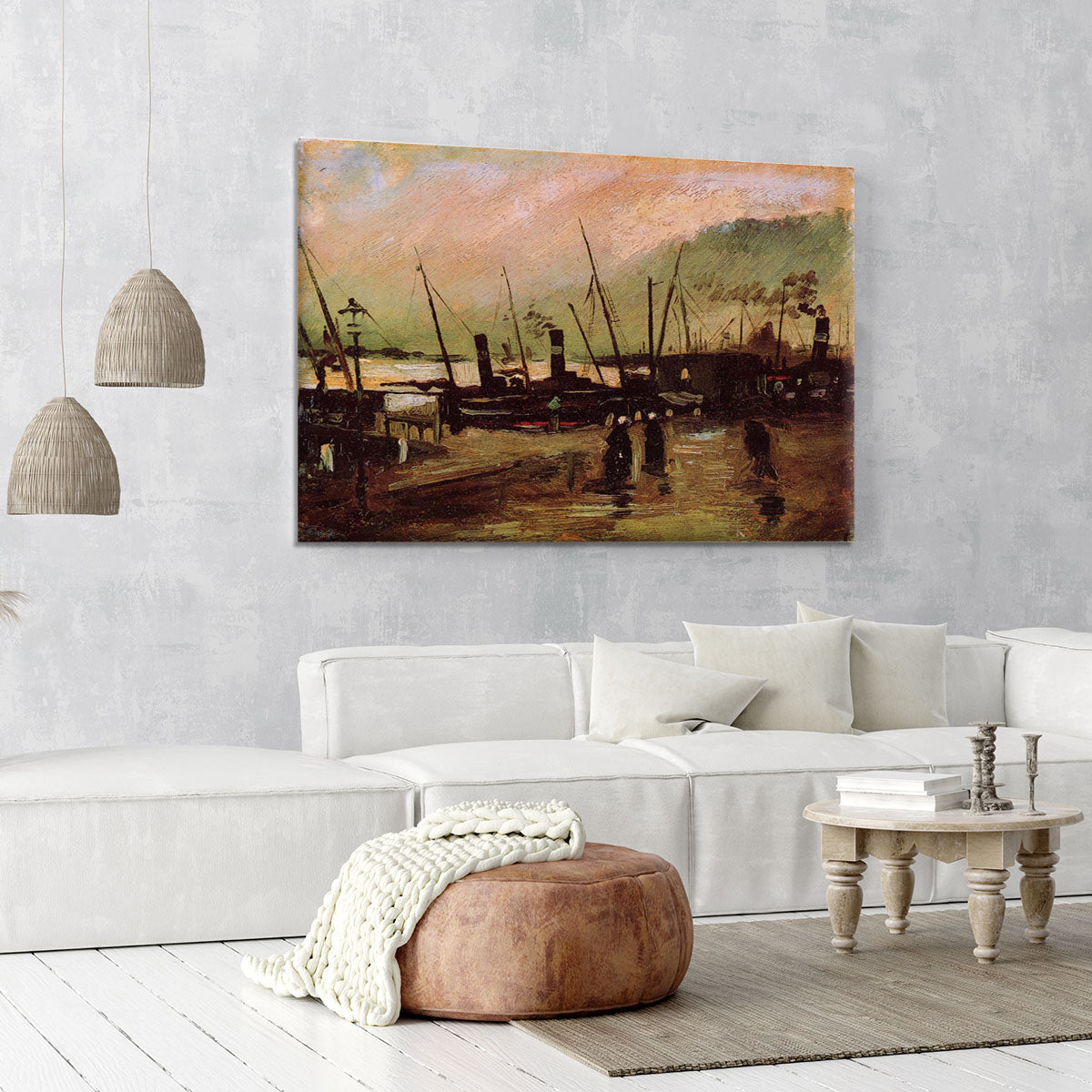 The De Ruijterkade in Amsterdam by Van Gogh Canvas Print or Poster - Canvas Art Rocks - 6