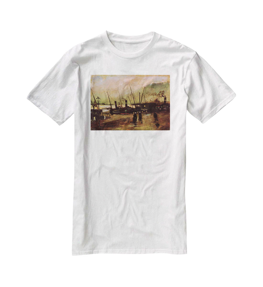 The De Ruijterkade in Amsterdam by Van Gogh T-Shirt - Canvas Art Rocks - 5