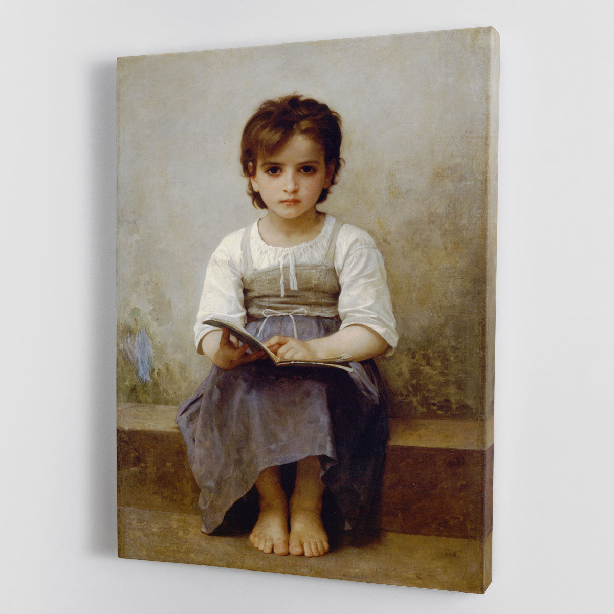 The Difficult Lesson By Bouguereau Canvas Print or Poster - Canvas Art Rocks - 1