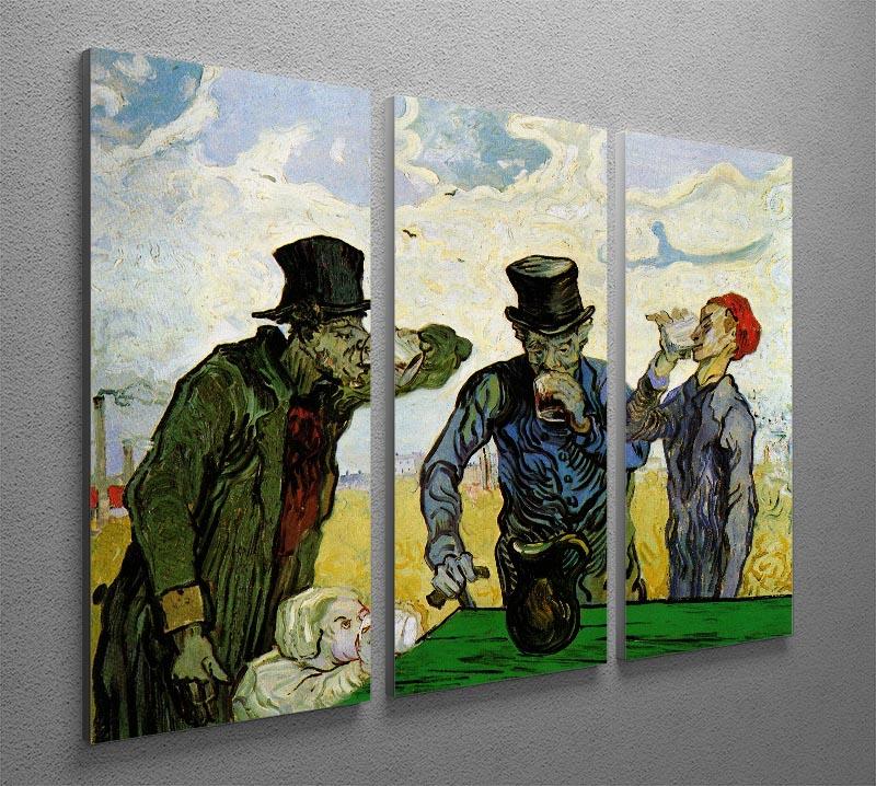 The Drinkers by Van Gogh 3 Split Panel Canvas Print - Canvas Art Rocks - 4