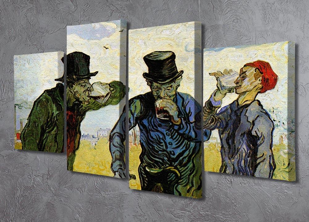 The Drinkers by Van Gogh 4 Split Panel Canvas - Canvas Art Rocks - 2