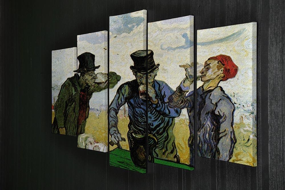 The Drinkers by Van Gogh 5 Split Panel Canvas - Canvas Art Rocks - 2