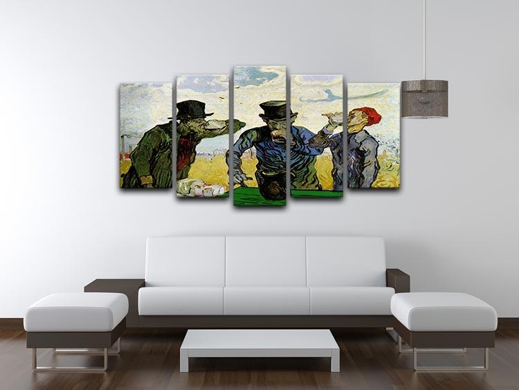 The Drinkers by Van Gogh 5 Split Panel Canvas - Canvas Art Rocks - 3