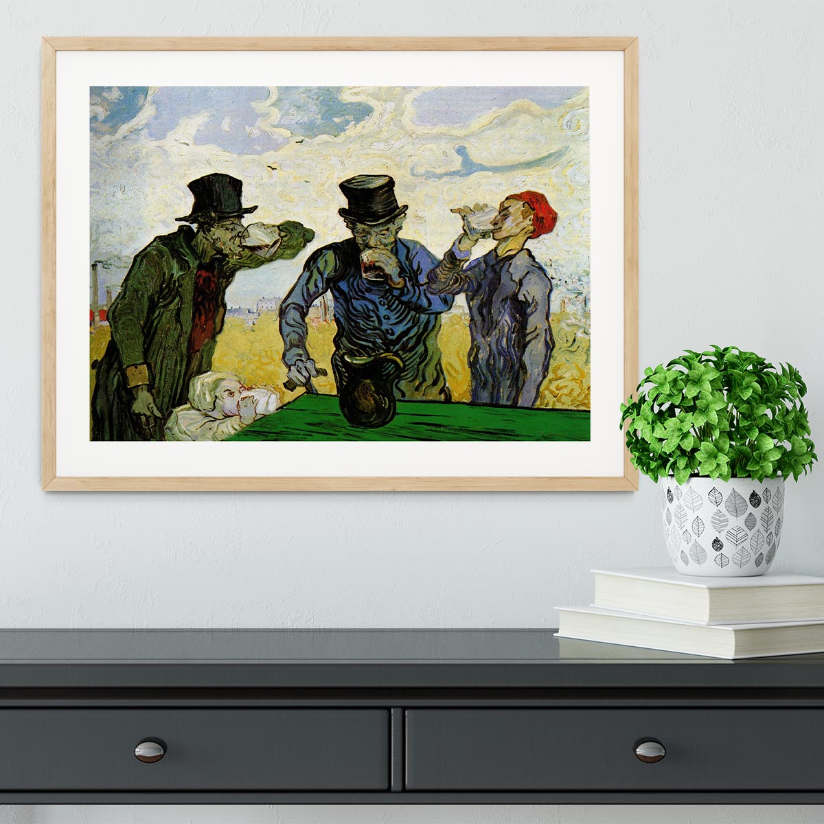 The Drinkers by Van Gogh Framed Print - Canvas Art Rocks - 3