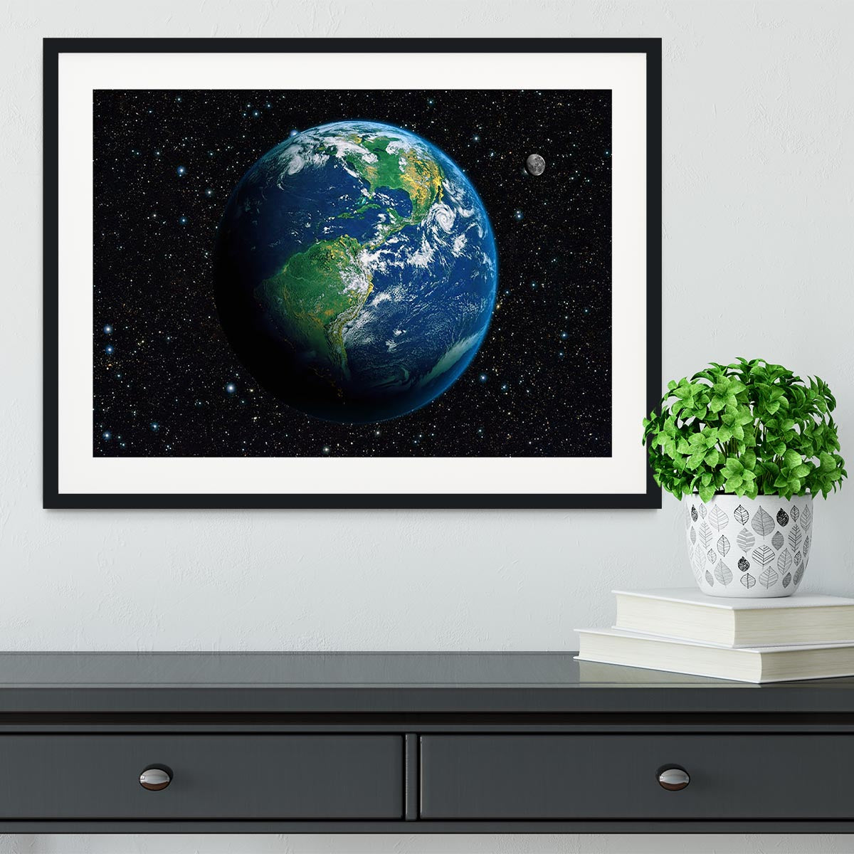 The Earth from space Framed Print - Canvas Art Rocks - 1