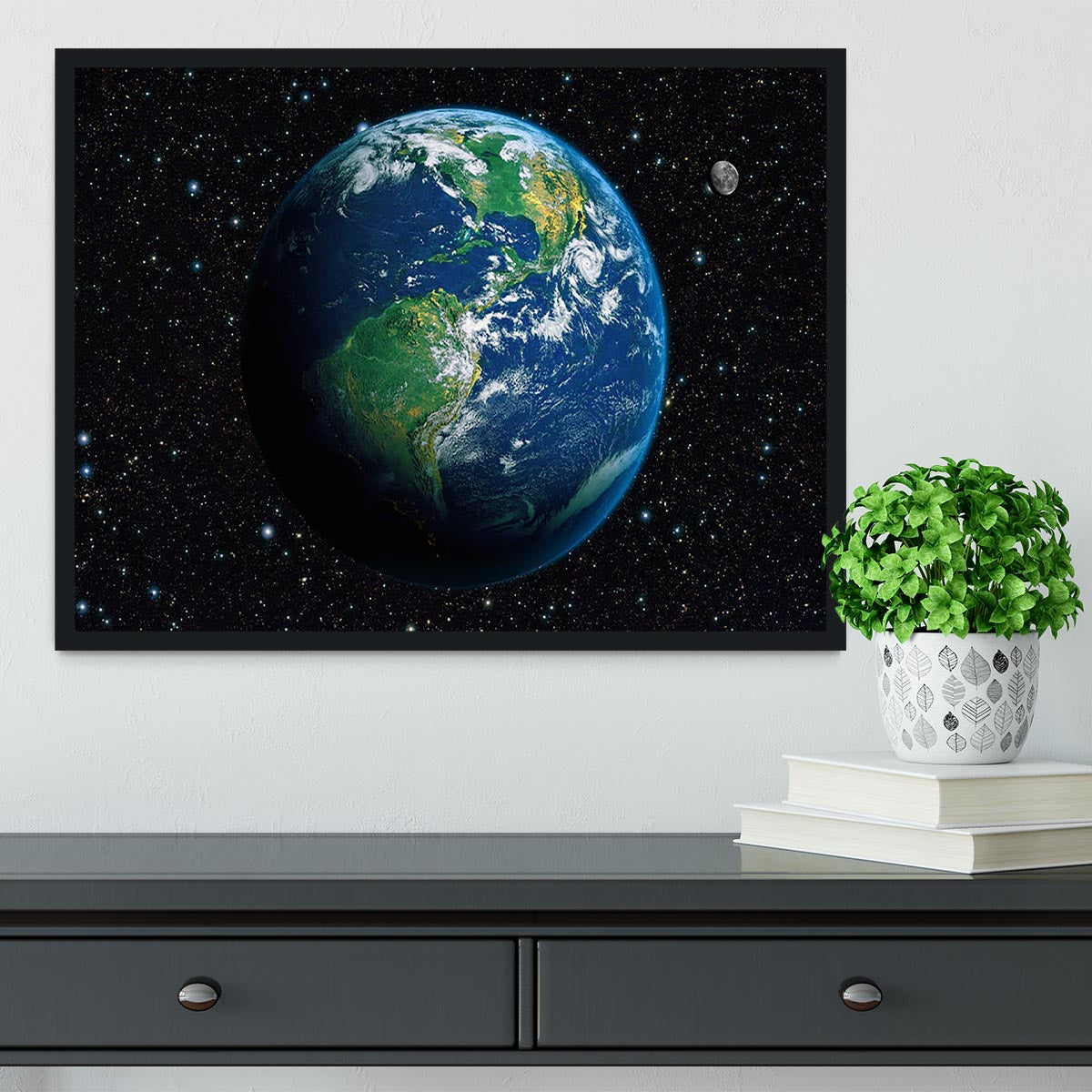 The Earth from space Framed Print - Canvas Art Rocks - 2